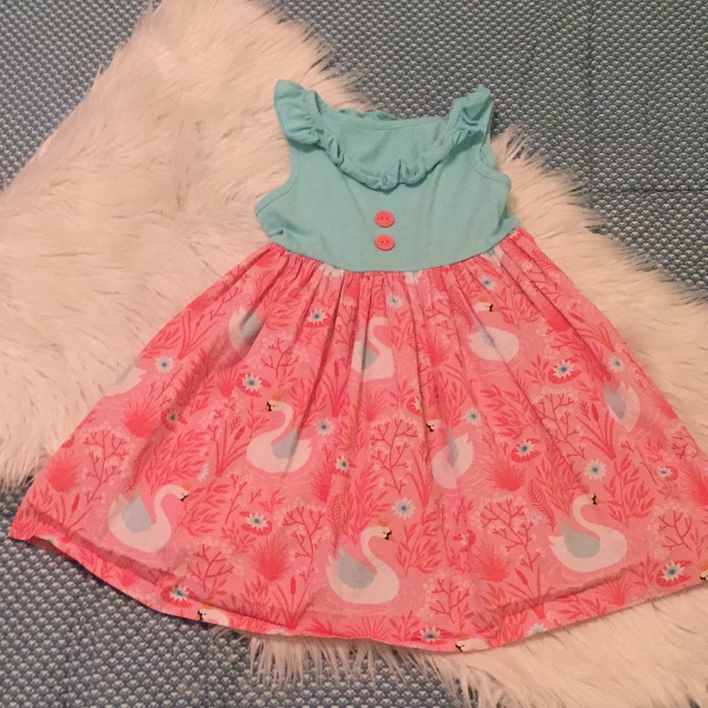 Eleanor Rose swan dress 4-5t dress